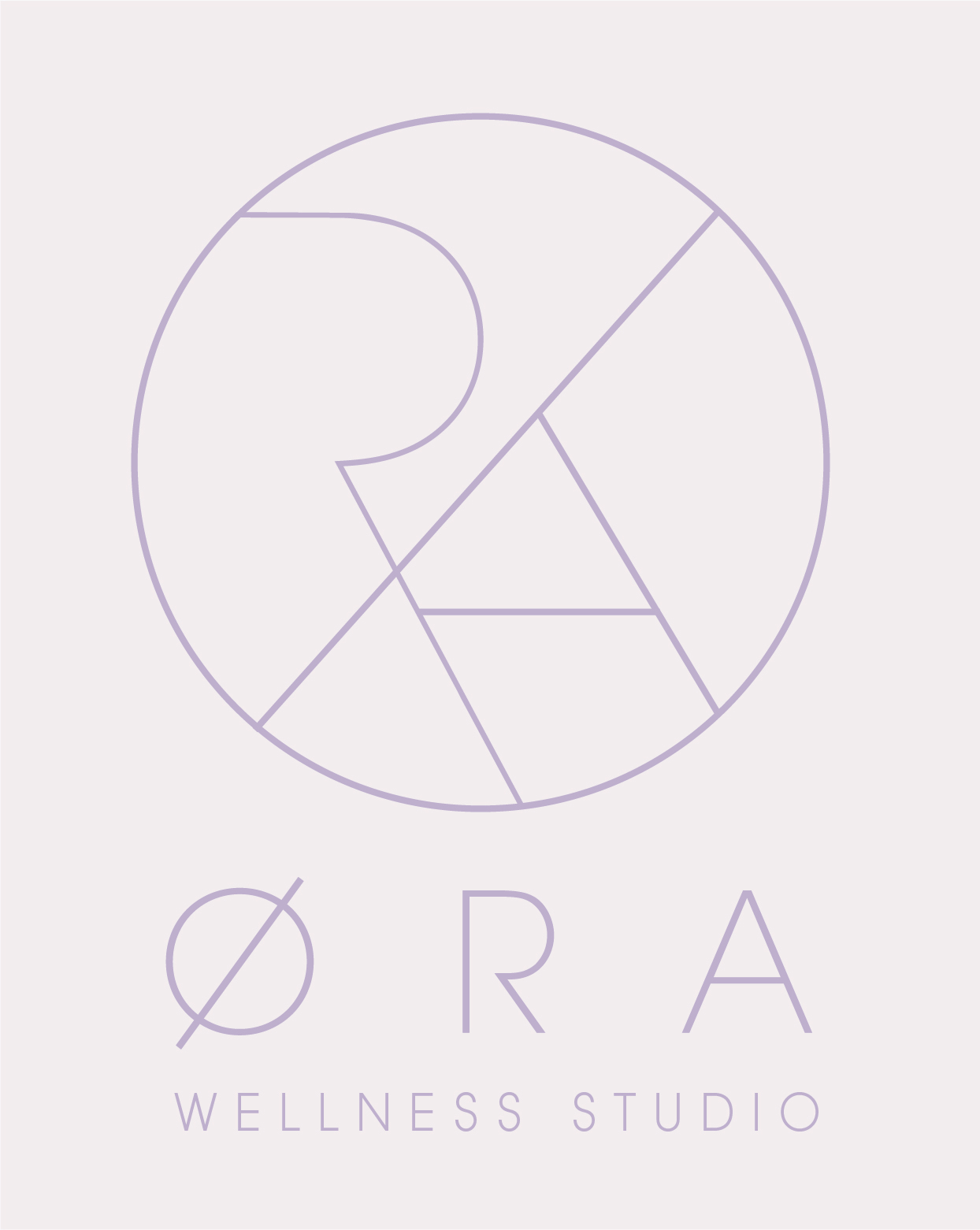 Øra Wellness Studio logo in soft lilac