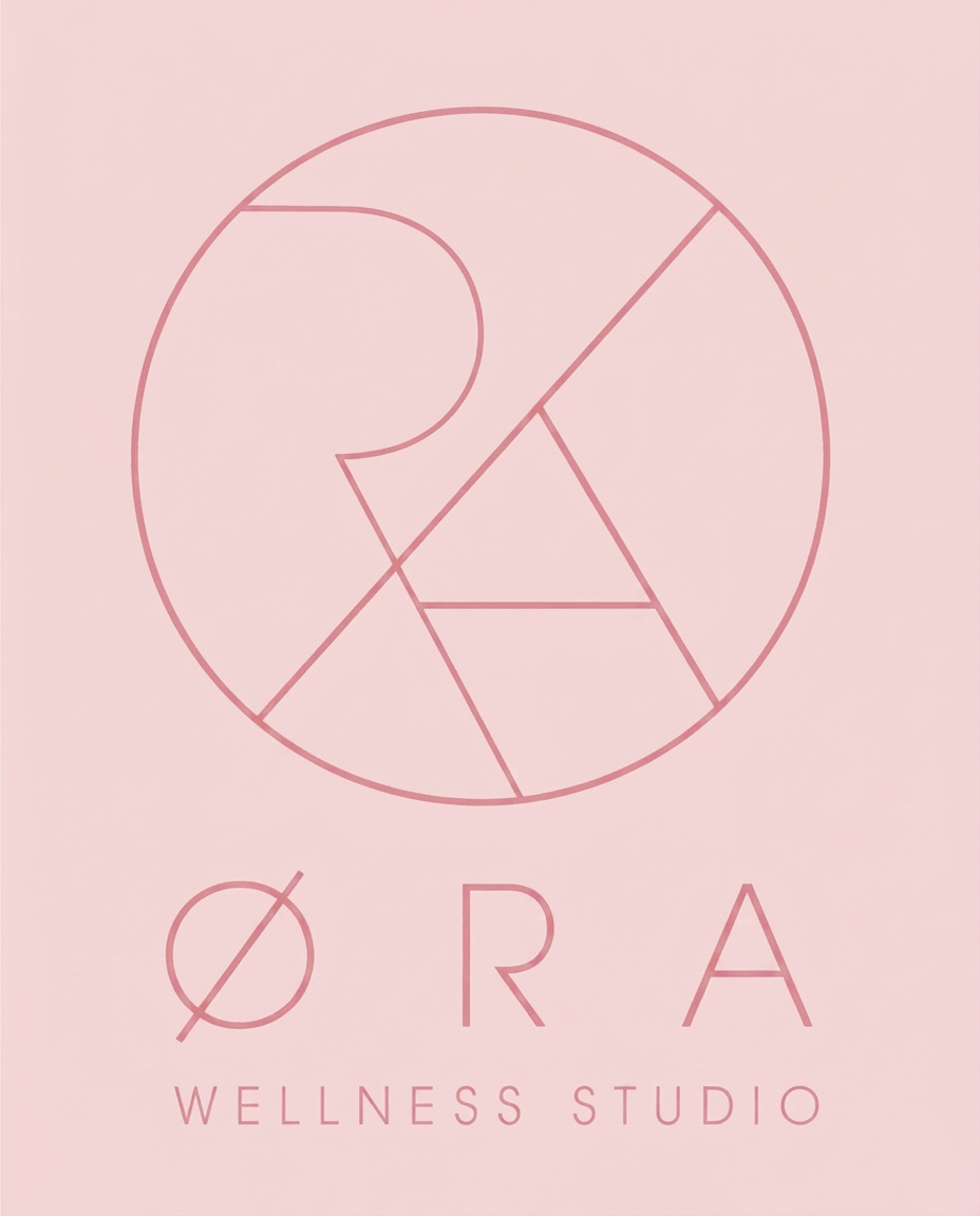 Øra Wellness Studio logo in soft pink
