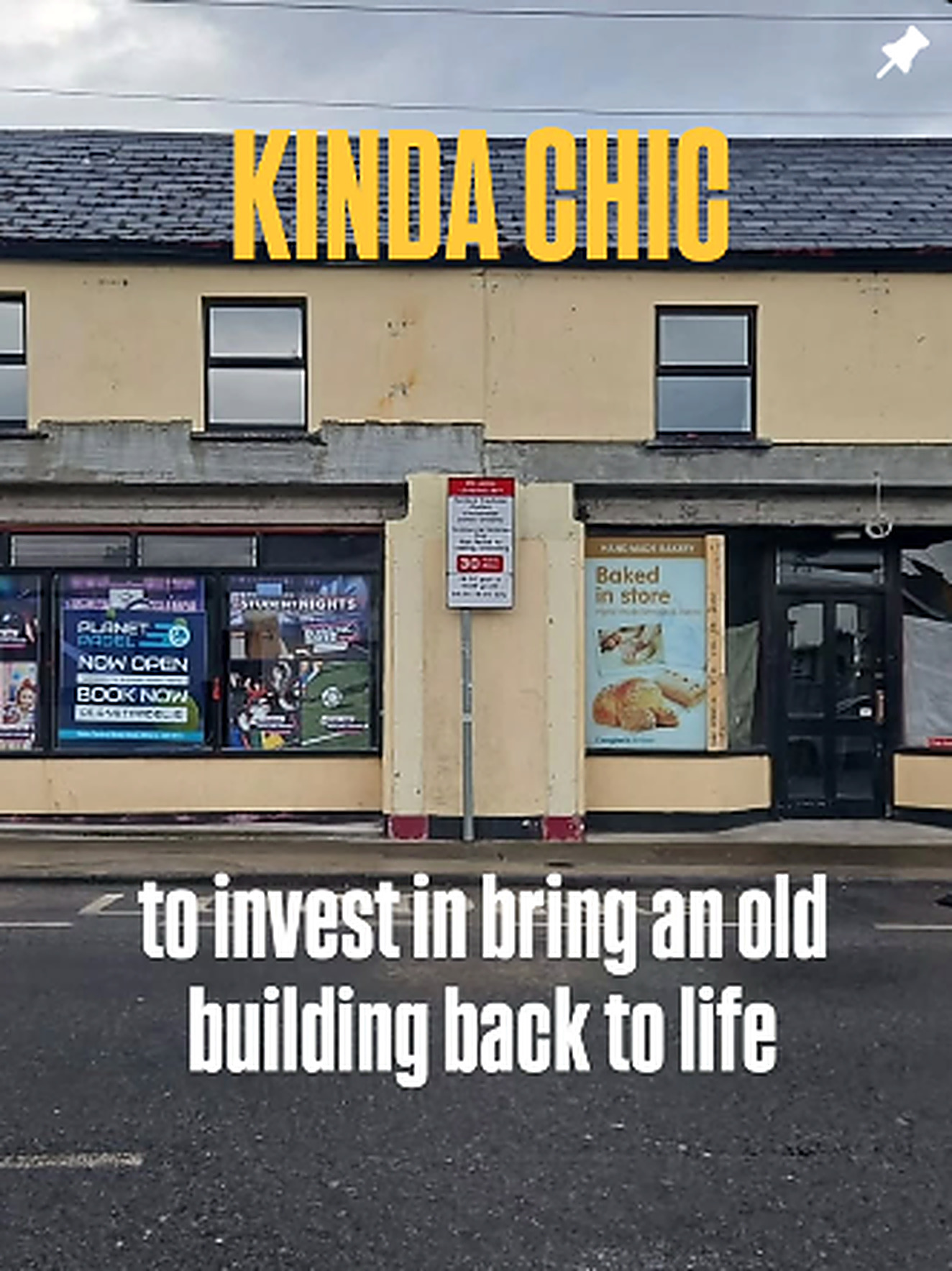 The Øra studio building in Athlone, captioned Kinda Chic